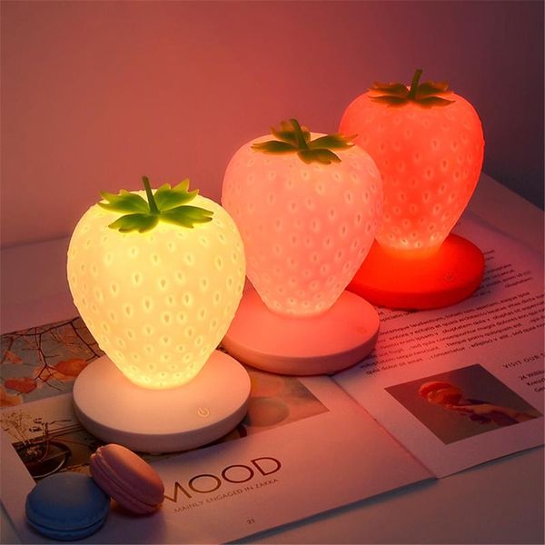 night lights home lamp creative led silicone eye protection strawberry light bedside decoration atmosphere
night lights home lamp creative led silicone eye protection strawberry light bedside decoration atmosphere