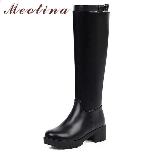 meotina winter knee high boots women zipper thick high heels riding boots buckle round toe shoes lady autumn big size 34-43 210608, Black
meotina winter knee high boots women zipper thick high heels riding boots buckle round toe shoes lady autumn big size 34-43 210608, Black