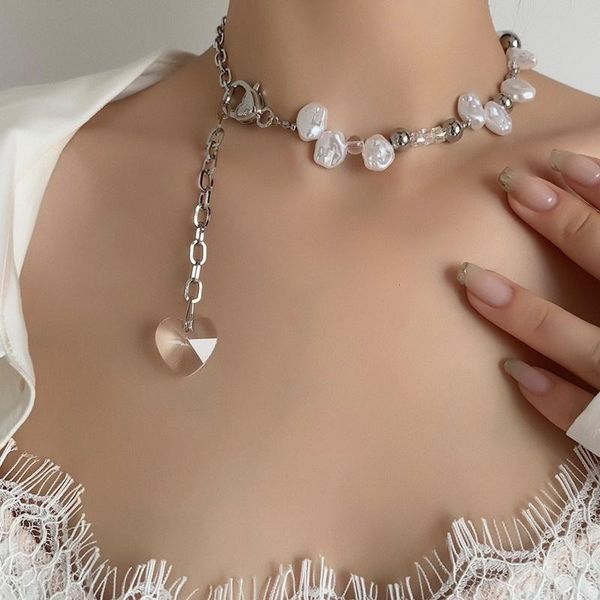 chokers clear acrylic heart pendant flat pearl necklaces for women goth chains beaded choker collares korean fashion kpop jewelry ms364, Golden;silver
chokers clear acrylic heart pendant flat pearl necklaces for women goth chains beaded choker collares korean fashion kpop jewelry ms364, Golden;silver