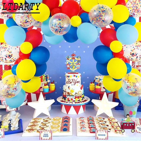 80pcs circus party balloon arch suite latex red yellow dark blue balloon confetti balloon wreath set baby shower birthday party
80pcs circus party balloon arch suite latex red yellow dark blue balloon confetti balloon wreath set baby shower birthday party