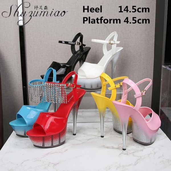 dress shoes pole dancing stripper show patent leather platform super high heel sandals 14 cm party club rhinestone women's, Black
dress shoes pole dancing stripper show patent leather platform super high heel sandals 14 cm party club rhinestone women's, Black