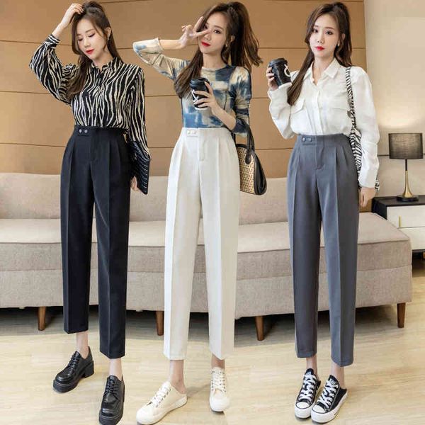spring thin smoke pipe feet harlan nine-point suit casual pants jxmyy 210412, Black;white
spring thin smoke pipe feet harlan nine-point suit casual pants jxmyy 210412, Black;white