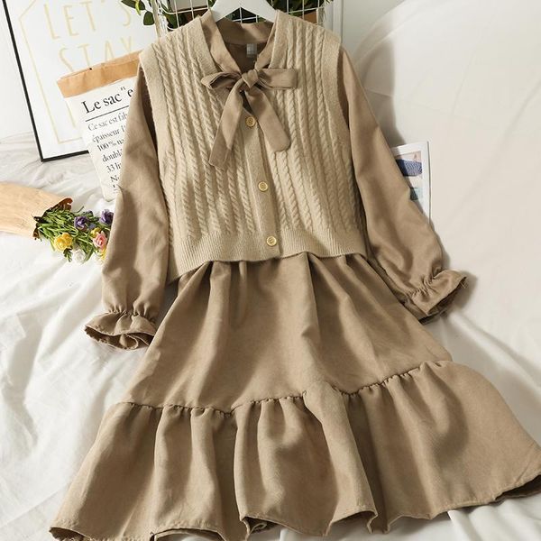 party dresses dress suit women autumn sleeveless short single-breasted striped sweater vest bow tie mid-length, White;black
party dresses dress suit women autumn sleeveless short single-breasted striped sweater vest bow tie mid-length, White;black