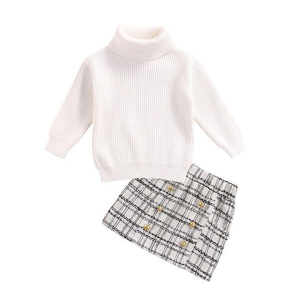 clothing sets 2pcs fashion kids girls autumn clothes set turtleneck long sleeve sweater plaid skirt winter children's outfit, White
clothing sets 2pcs fashion kids girls autumn clothes set turtleneck long sleeve sweater plaid skirt winter children's outfit, White