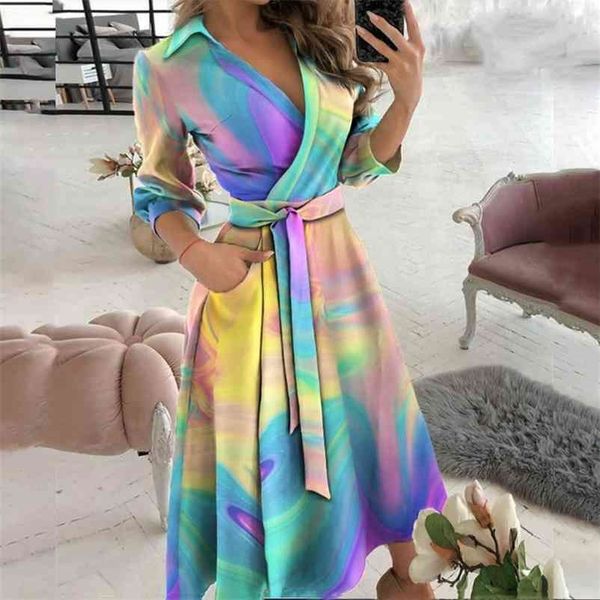women v neck warp gradient print maxi dress long sleeve belt pocket party tie dye rainbow estidos 210520, Black;gray
women v neck warp gradient print maxi dress long sleeve belt pocket party tie dye rainbow estidos 210520, Black;gray