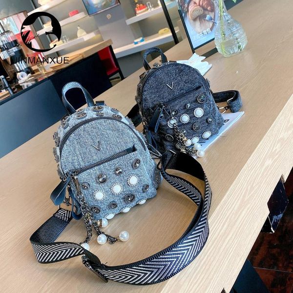 backpack women casual denim female fashion handbags korean style daily high street diamond messenger shoulder bag knapsack
backpack women casual denim female fashion handbags korean style daily high street diamond messenger shoulder bag knapsack