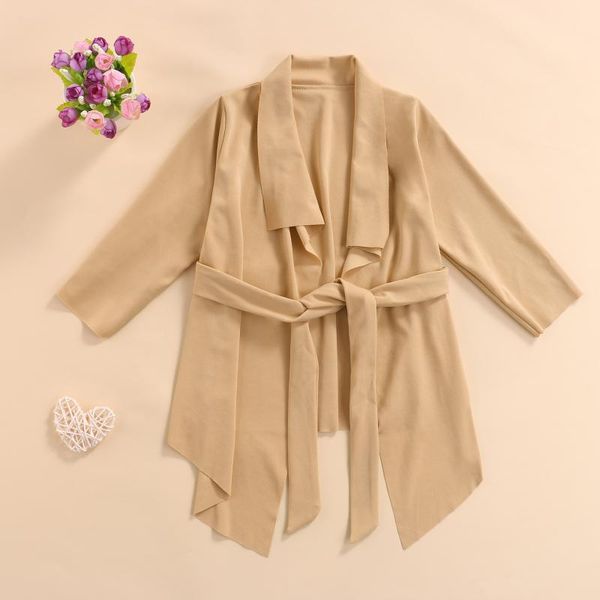 coat children fashion solid color lapel-neck coat, girls long sleeve irregular hem jacket with waistband for spring fsll, Blue;gray
coat children fashion solid color lapel-neck coat, girls long sleeve irregular hem jacket with waistband for spring fsll, Blue;gray