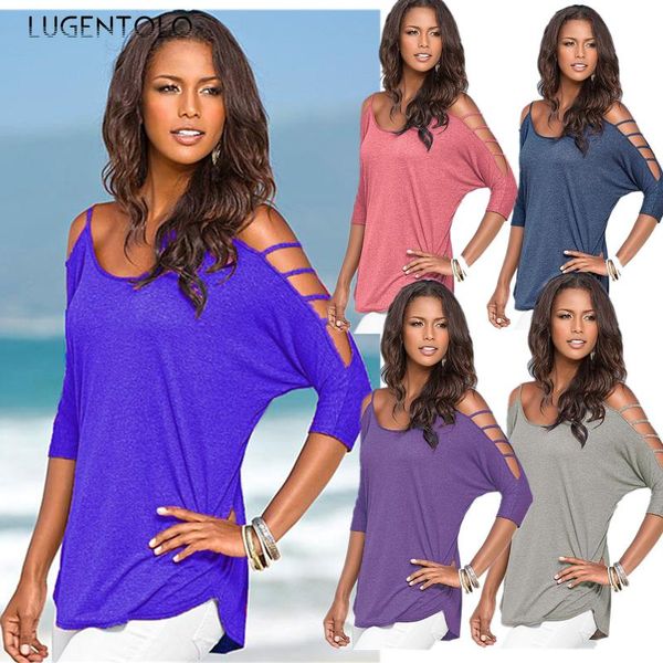 summer t-shirts women half sleeve solid loose female casual o-neck hollow out pullovers all-match lugentolo women's t-shirt, White
summer t-shirts women half sleeve solid loose female casual o-neck hollow out pullovers all-match lugentolo women's t-shirt, White
