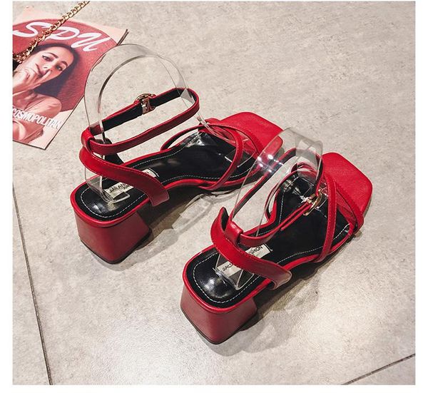 summer high heels women's shoes with open toe suede word buckle women sandals rome gladiator red yellow, Black
summer high heels women's shoes with open toe suede word buckle women sandals rome gladiator red yellow, Black
