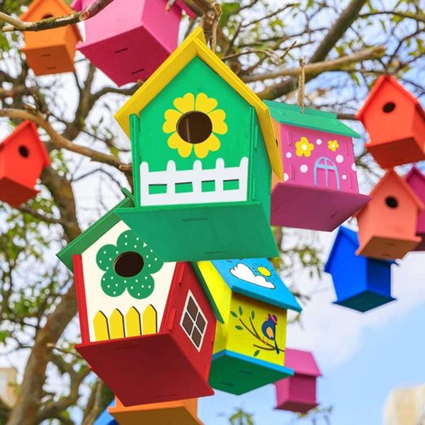 ly outdoor birdhouse kit diy birds house with paint and pen for kids children te889 bird cages 
ly outdoor birdhouse kit diy birds house with paint and pen for kids children te889 bird cages