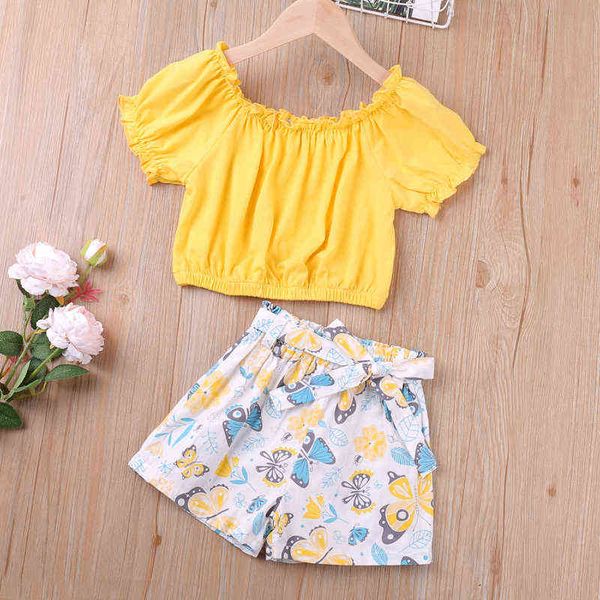 2021 new summer puff sleeve short sleeve butterfly print shorts 2pcs clothing sets children's clothing girl clothing g220217, White
2021 new summer puff sleeve short sleeve butterfly print shorts 2pcs clothing sets children's clothing girl clothing g220217, White