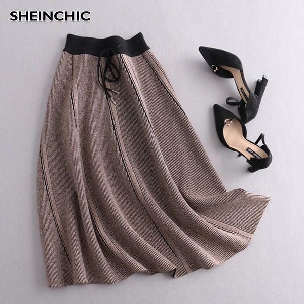 skirts casual high waist drawstring solid color knitted skirt vintage quality a-line knit midi for female saia faldas 2021, Black
skirts casual high waist drawstring solid color knitted skirt vintage quality a-line knit midi for female saia faldas 2021, Black