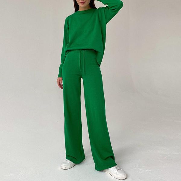 women's two piece pants women knitted pullover lace up suit solid o-neck long sleeve ladies set casual loose female tracksuit 2021, White
women's two piece pants women knitted pullover lace up suit solid o-neck long sleeve ladies set casual loose female tracksuit 2021, White