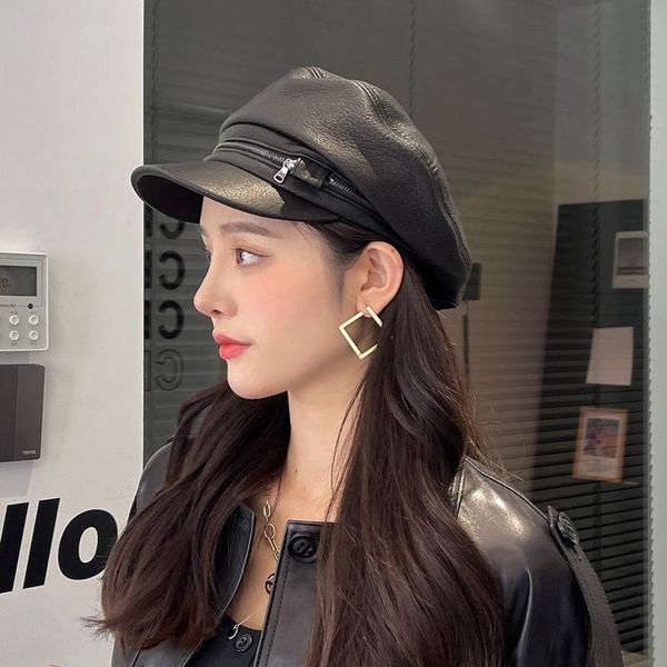 berets winter women genuine leather black painter hats men big brim octagonal baseball caps female watermelon leisure casquette, Blue;gray
berets winter women genuine leather black painter hats men big brim octagonal baseball caps female watermelon leisure casquette, Blue;gray