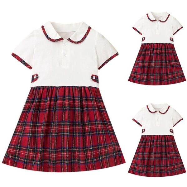 girl's dresses kids girls plaid printed dress casual summer party holiday short sleeve sundress, Red;yellow
girl's dresses kids girls plaid printed dress casual summer party holiday short sleeve sundress, Red;yellow