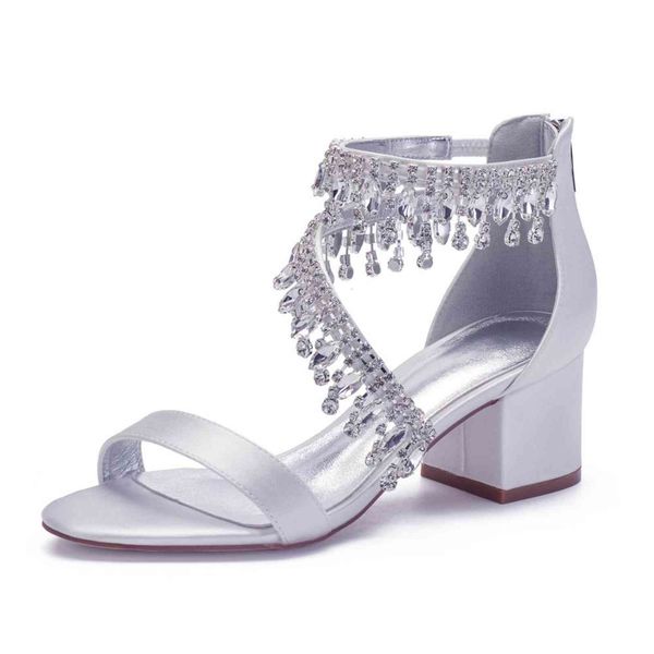 sandals satin evening dress sandals summer bridal wedding shoes with crystal tassel thick block heels for party prom brithday women heel ctc, Black
sandals satin evening dress sandals summer bridal wedding shoes with crystal tassel thick block heels for party prom brithday women heel ctc, Black