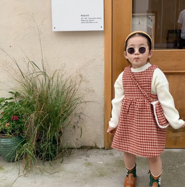 girl's dresses 2021 korea style girls plaid thicken dress with bag fashion winter 2-7 years pw9, Red;yellow
girl's dresses 2021 korea style girls plaid thicken dress with bag fashion winter 2-7 years pw9, Red;yellow