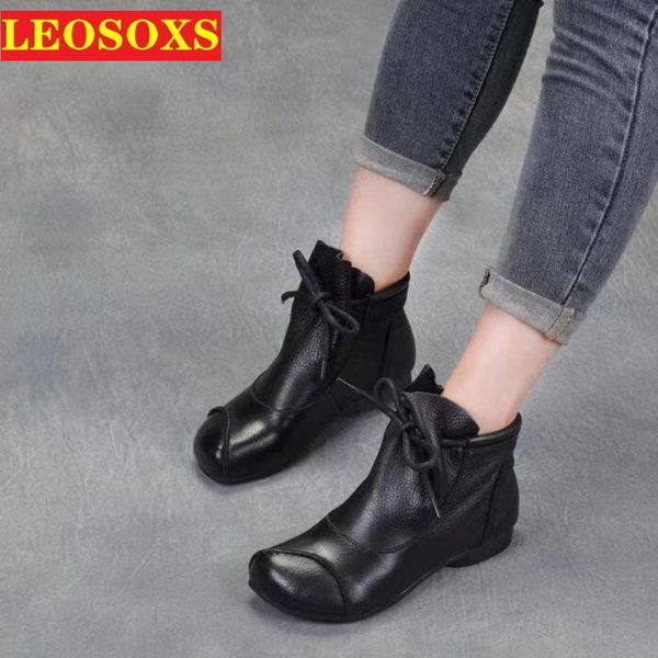 boots ankle women 202 autumn winter warm versatile soft bottom low front lace-up riding retro women's, Black
boots ankle women 202 autumn winter warm versatile soft bottom low front lace-up riding retro women's, Black