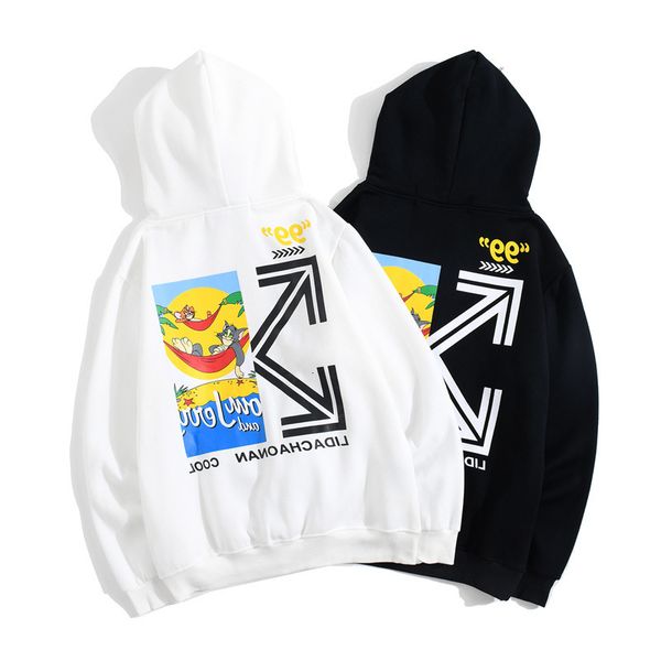 arrow white cartoon off mouse plush hooded sweater men and women lovers leisure street hip hop jacket ins, Black
arrow white cartoon off mouse plush hooded sweater men and women lovers leisure street hip hop jacket ins, Black