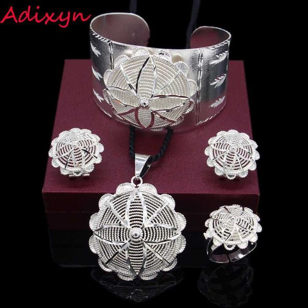 adixyn new bride jewelry set silver plated eritrean/ethiopian/african necklace/pendant/bangle/earring/ring wedding jewelry sets h1022
adixyn new bride jewelry set silver plated eritrean/ethiopian/african necklace/pendant/bangle/earring/ring wedding jewelry sets h1022