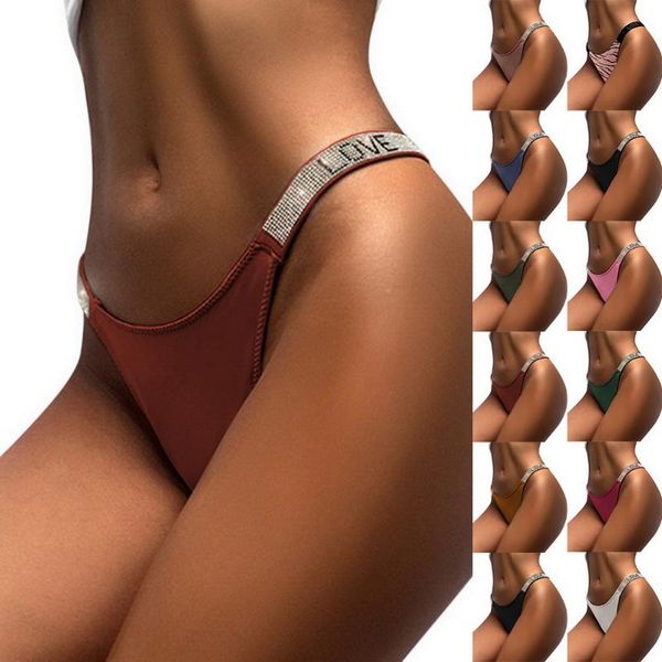 women thong letter rhinestone underwear fitness sports hip lifting satin panties low waist seamless briefs tanga lingerie women's, Black;pink
women thong letter rhinestone underwear fitness sports hip lifting satin panties low waist seamless briefs tanga lingerie women's, Black;pink