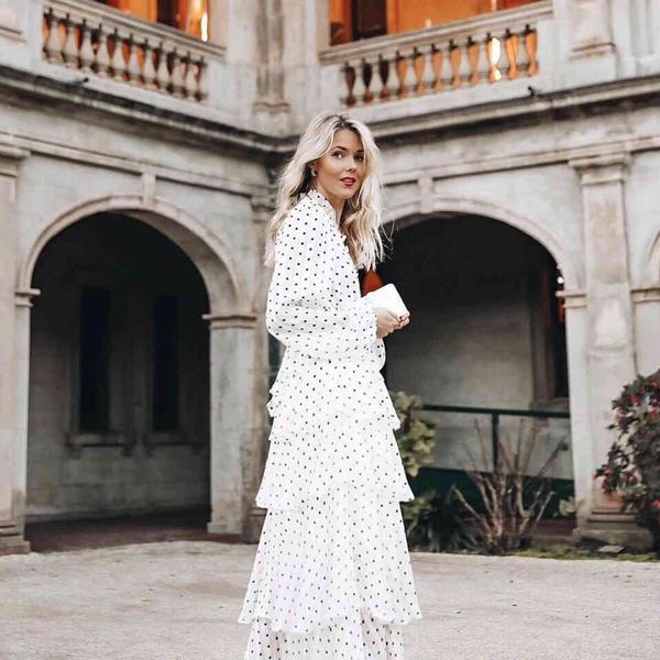 v neck bohemian karina maxi women autumn summer sleeve ruffles trim polka dot print long dress elegant formal dresses, Black;gray
v neck bohemian karina maxi women autumn summer sleeve ruffles trim polka dot print long dress elegant formal dresses, Black;gray