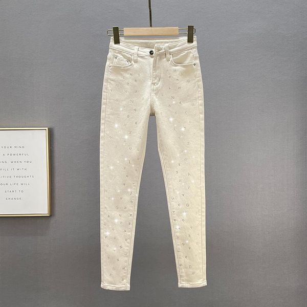 women's jeans letter rhinestone thin velvet thick denim 2021 winter slim high waist pencil pants stduents casual jean, Blue
women's jeans letter rhinestone thin velvet thick denim 2021 winter slim high waist pencil pants stduents casual jean, Blue