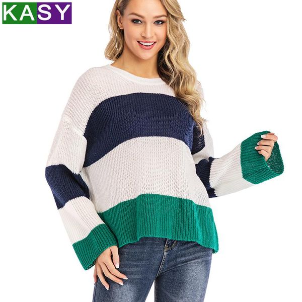 women's sweaters women 2021 fashion autumn striped oversized ladies winter screw neck loose pullovers knitted jumpers plus size, White;black
women's sweaters women 2021 fashion autumn striped oversized ladies winter screw neck loose pullovers knitted jumpers plus size, White;black
