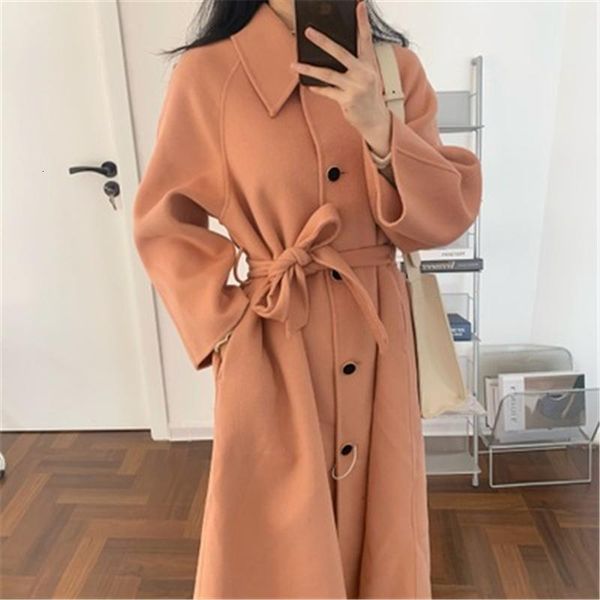 women winter jacket turn down collar long coat female thick warm woolen blends casual oversized overcoat y272, Black
women winter jacket turn down collar long coat female thick warm woolen blends casual oversized overcoat y272, Black