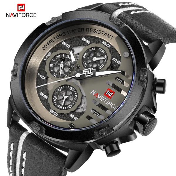 wristwatches naviforce watches men's military sport leather strap quartz waterproof wrist watch relogio masculino, Slivery;brown
wristwatches naviforce watches men's military sport leather strap quartz waterproof wrist watch relogio masculino, Slivery;brown