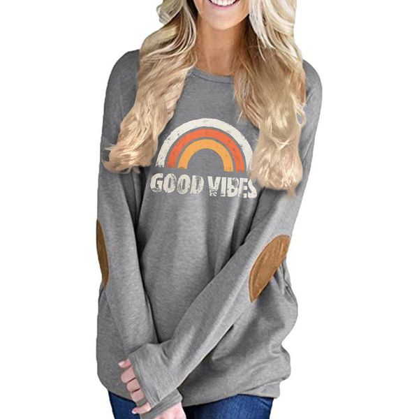 women's hoodies & sweatshirts crew neck long sleeve elbow patch sweatshirt rainbow letter print loose casual pullover 2021 autumn wint, Black
women's hoodies & sweatshirts crew neck long sleeve elbow patch sweatshirt rainbow letter print loose casual pullover 2021 autumn wint, Black