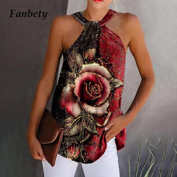 women's blouses & shirts 2021 vintage printed off shoulder halter women elegant sleeveless blouse summer casual loose female stree, White
women's blouses & shirts 2021 vintage printed off shoulder halter women elegant sleeveless blouse summer casual loose female stree, White