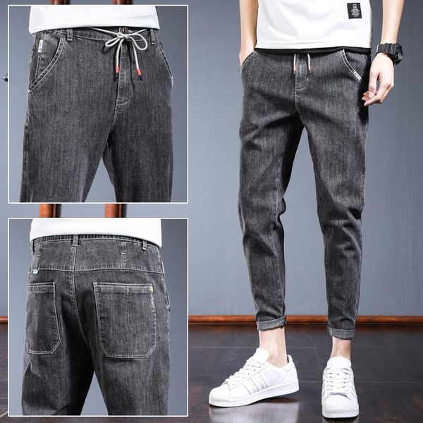 men's jeans trendy brand loose 2021 spring harlan tooling casual nine-point beamed cow pants 3192, Blue
men's jeans trendy brand loose 2021 spring harlan tooling casual nine-point beamed cow pants 3192, Blue