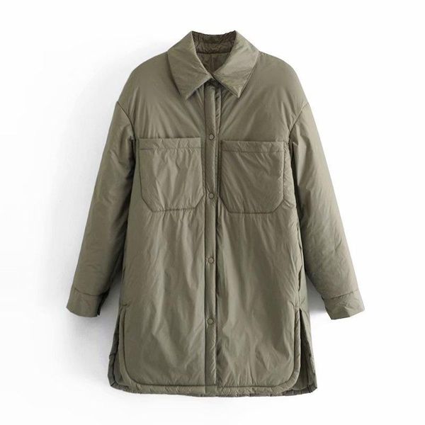 women's down & parkas spring 2021 wear solid color light lapel shirt cotton coat 5320739, Black
women's down & parkas spring 2021 wear solid color light lapel shirt cotton coat 5320739, Black