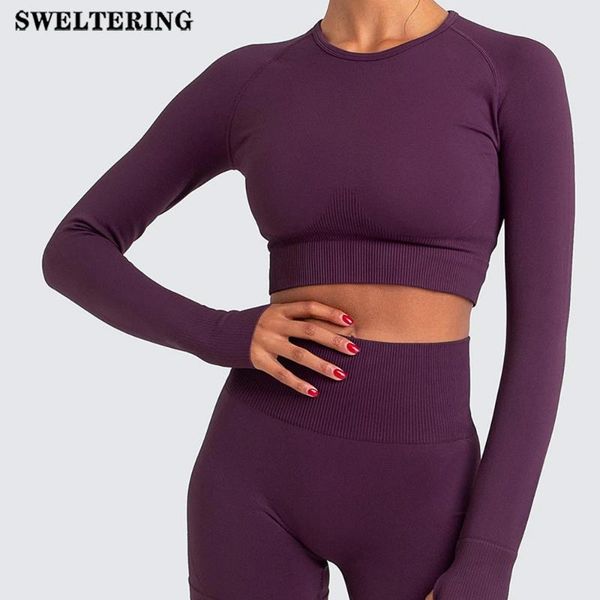 women's seamless long sleeve yoga fitness shirts solid t-shirts running gym breathable quick dry feamle outfits, White;red
women's seamless long sleeve yoga fitness shirts solid t-shirts running gym breathable quick dry feamle outfits, White;red