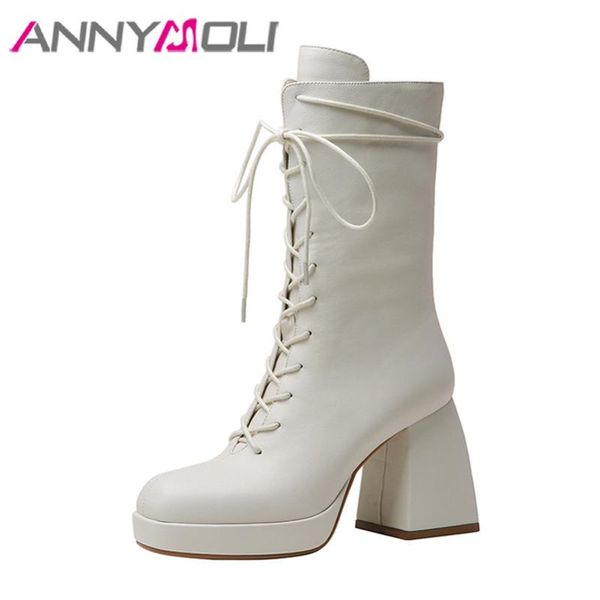boots annymoli real leather ankle square toe woman zip super high heel shoes lace up platform block lady short, Black
boots annymoli real leather ankle square toe woman zip super high heel shoes lace up platform block lady short, Black