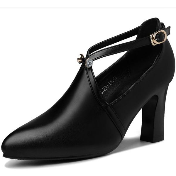 dress shoes fashion women single square heels high pointed toe black solid color pumps 3-117
dress shoes fashion women single square heels high pointed toe black solid color pumps 3-117