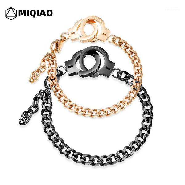 stainless steel creative handcuffs lovers bracelet rose gold women link jewelry charm bangles w543 chain, Black
stainless steel creative handcuffs lovers bracelet rose gold women link jewelry charm bangles w543 chain, Black