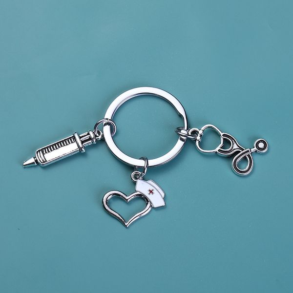 designers fashion key chains gift nurse's day medical stethoscope gift can be customizedandmade leather keychains men women bag pendant, Silver
designers fashion key chains gift nurse's day medical stethoscope gift can be customizedandmade leather keychains men women bag pendant, Silver