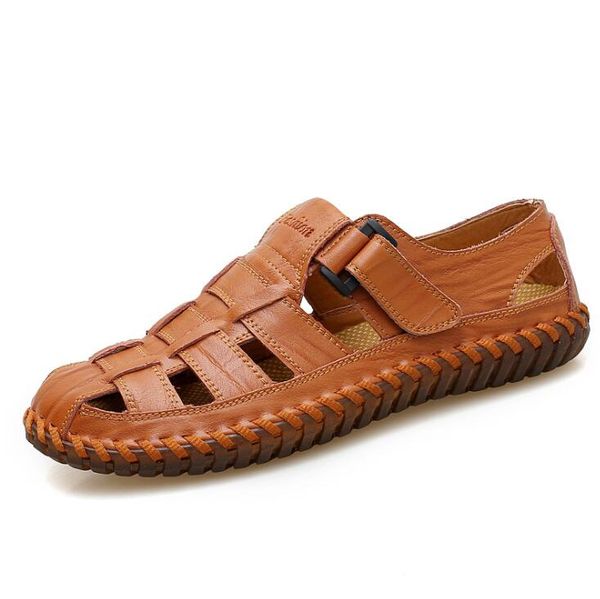 designer style man sandals casual flat heels split leather male retro beach slipper men's roman summer shoes, Black
designer style man sandals casual flat heels split leather male retro beach slipper men's roman summer shoes, Black