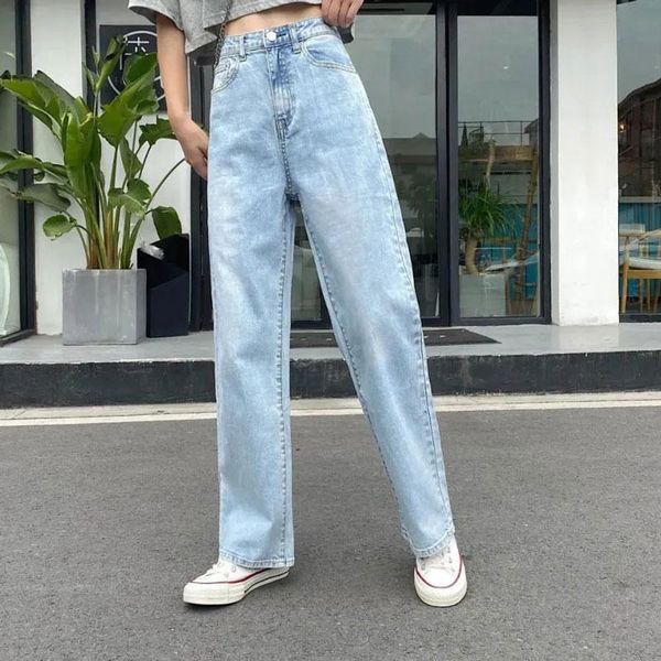 women jeans spring/summer 2021 denim trousers fashion casual retro solid color high waist wide leg pants women's, Blue
women jeans spring/summer 2021 denim trousers fashion casual retro solid color high waist wide leg pants women's, Blue