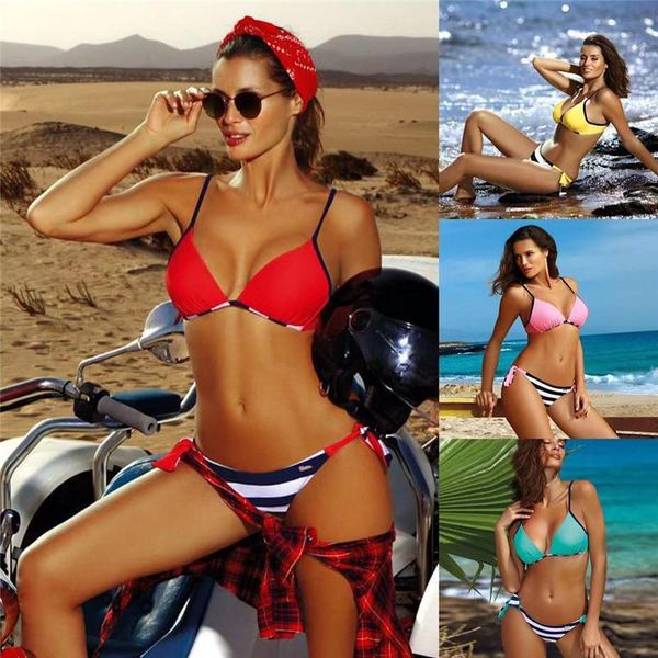 women's swimwear push up bikini 2021 micro women print swimsuit female striped low waist bandage set two-piece suits, White;black
women's swimwear push up bikini 2021 micro women print swimsuit female striped low waist bandage set two-piece suits, White;black