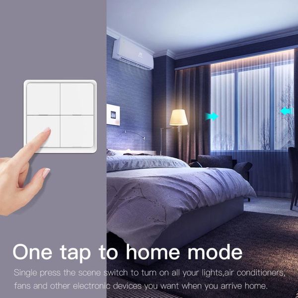 smart home control tuya zigbee wireless sticker 4-way panel scene button switch no wire used with gateway app
smart home control tuya zigbee wireless sticker 4-way panel scene button switch no wire used with gateway app