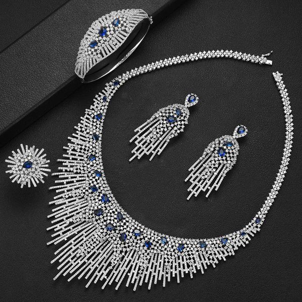 earrings & necklace larrauri luxury big tassel dubai jewelry sets bangle ring bridal women wedding accessories, Silver
earrings & necklace larrauri luxury big tassel dubai jewelry sets bangle ring bridal women wedding accessories, Silver