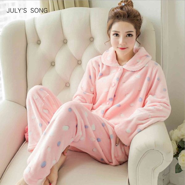 july's song winter set women sleepwear warm flannel long sleeves pajamas cute animal homewear thick home suit, Black;red
july's song winter set women sleepwear warm flannel long sleeves pajamas cute animal homewear thick home suit, Black;red