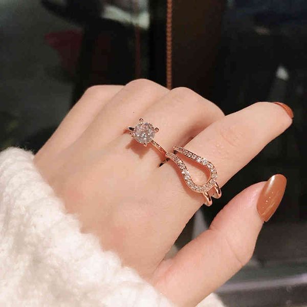 ring japanese light luxury open index finger double female korean trendsetter fashion personalized joint net red accessories, Silver
ring japanese light luxury open index finger double female korean trendsetter fashion personalized joint net red accessories, Silver