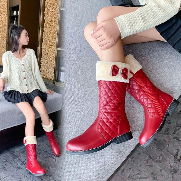 girls fashion shoes warm snow boots children's middle booties princess general leather women 711-4, Black
girls fashion shoes warm snow boots children's middle booties princess general leather women 711-4, Black