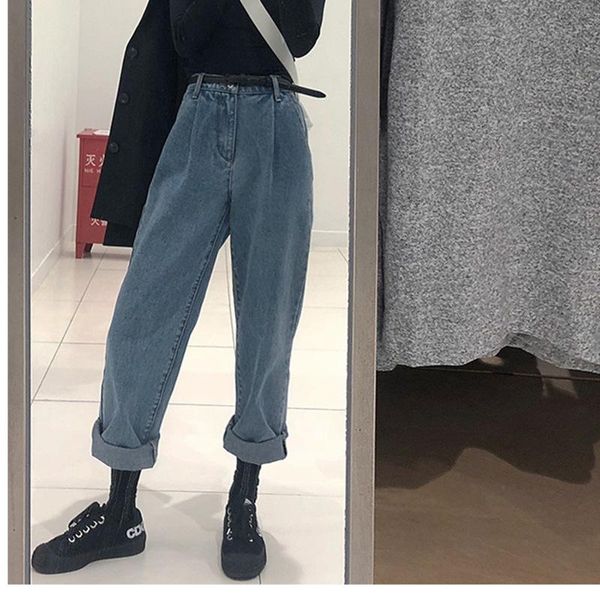 spring summer high waist washed straight distressed jeans women loose solid blue chic casual female pants streetwear women's
spring summer high waist washed straight distressed jeans women loose solid blue chic casual female pants streetwear women's