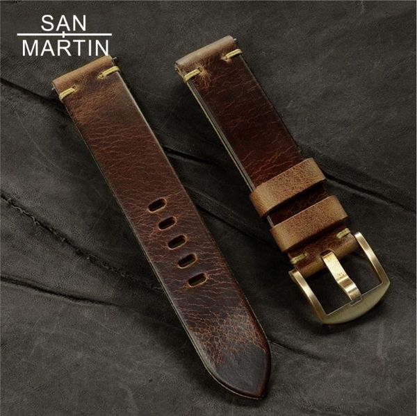 watch bands san martin vintag genuine leather watchbands 20-20mm blue dark brown women men cowhide band strap belt with bronze buckle, Black;brown
watch bands san martin vintag genuine leather watchbands 20-20mm blue dark brown women men cowhide band strap belt with bronze buckle, Black;brown