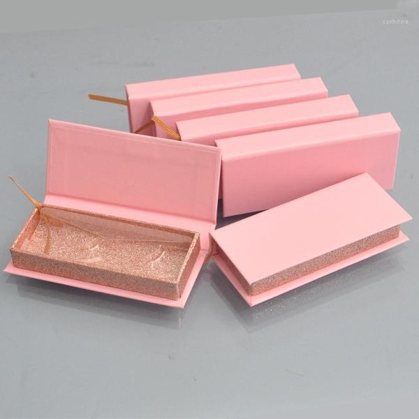 wholesale lash boxes packaging eyelash box package custom rectangle pink magnetic storage case vendors1